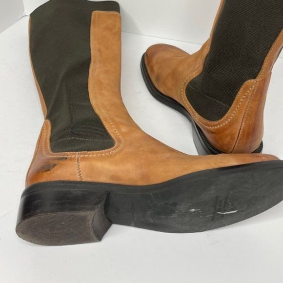 Donald J Pliner Brown‎ Tall Leather Stretch Boots - Picture 5 of 5